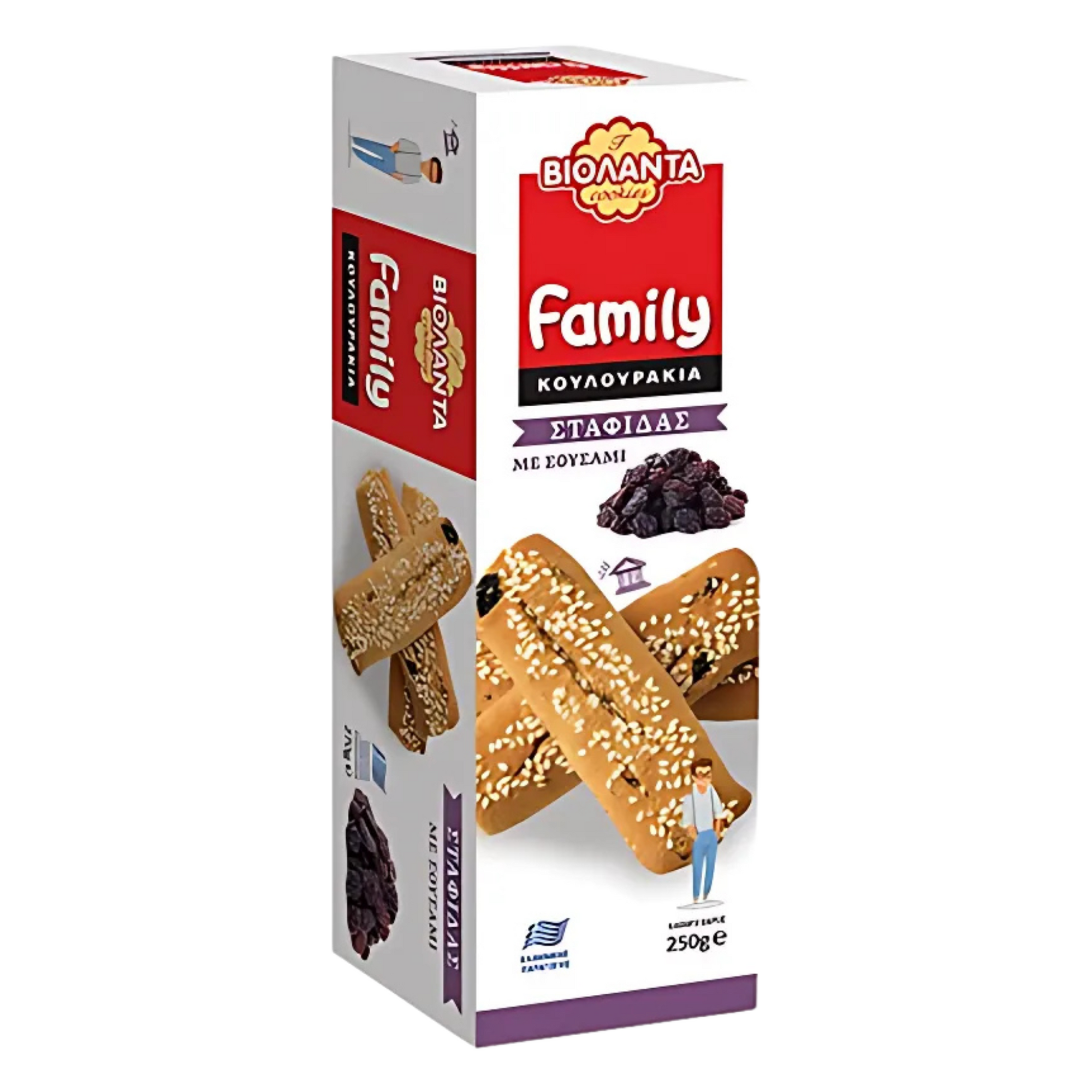 Family Cookies Raisin Sesame 250g