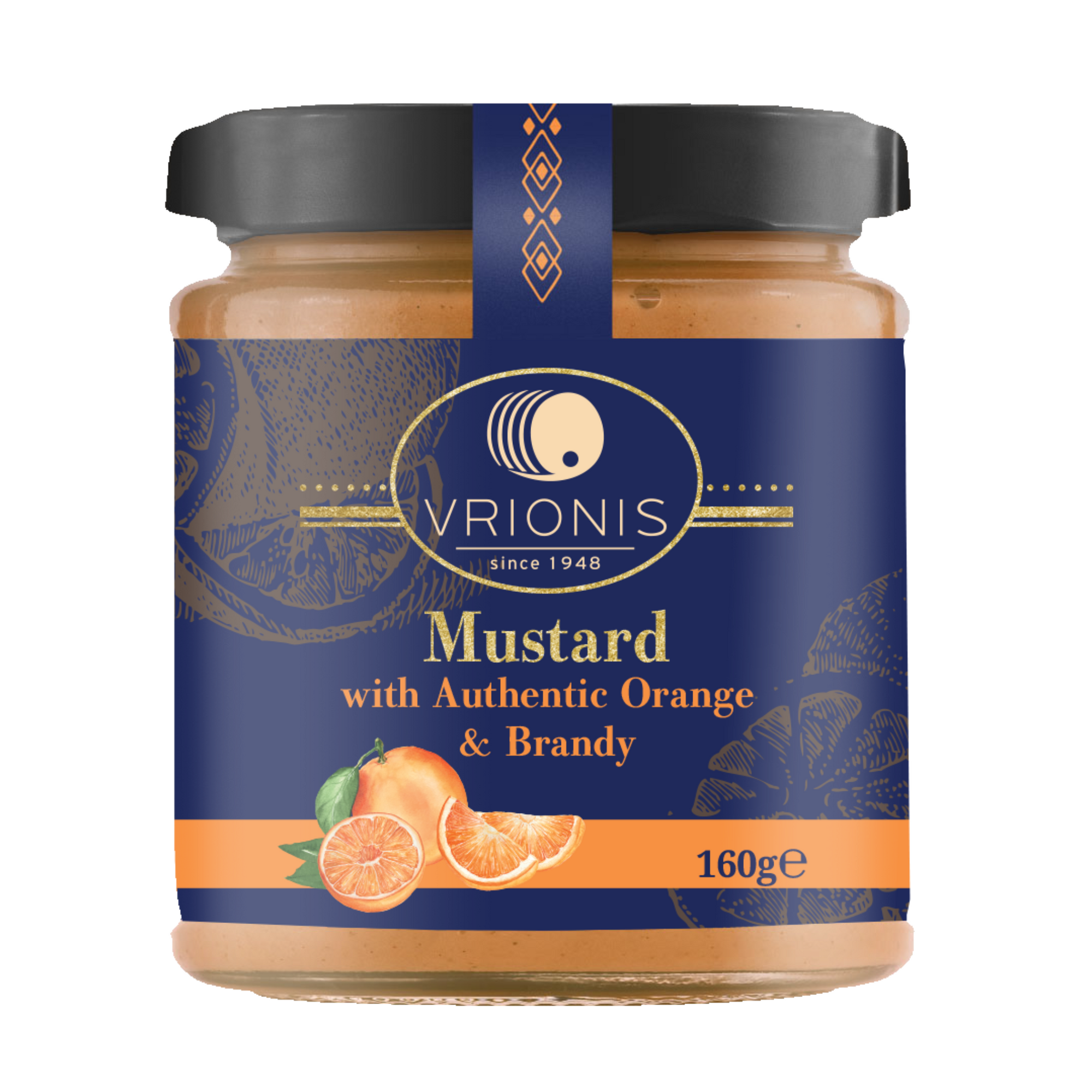 Vrionis Mustard with Orange and Brandy 160g
