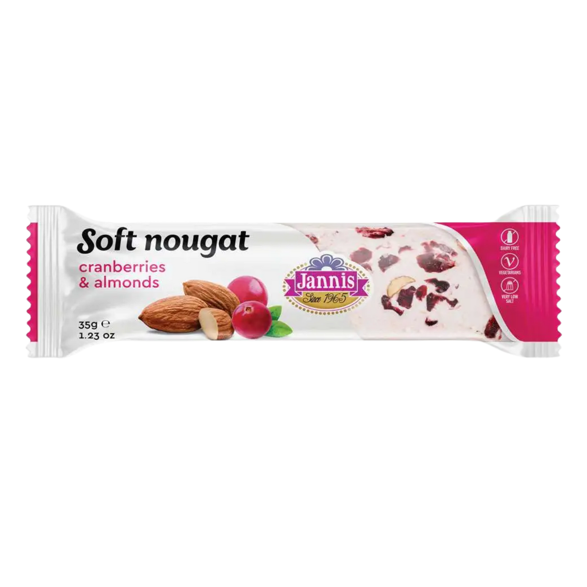 Jannis Cranberry & Almond Nougat 35g