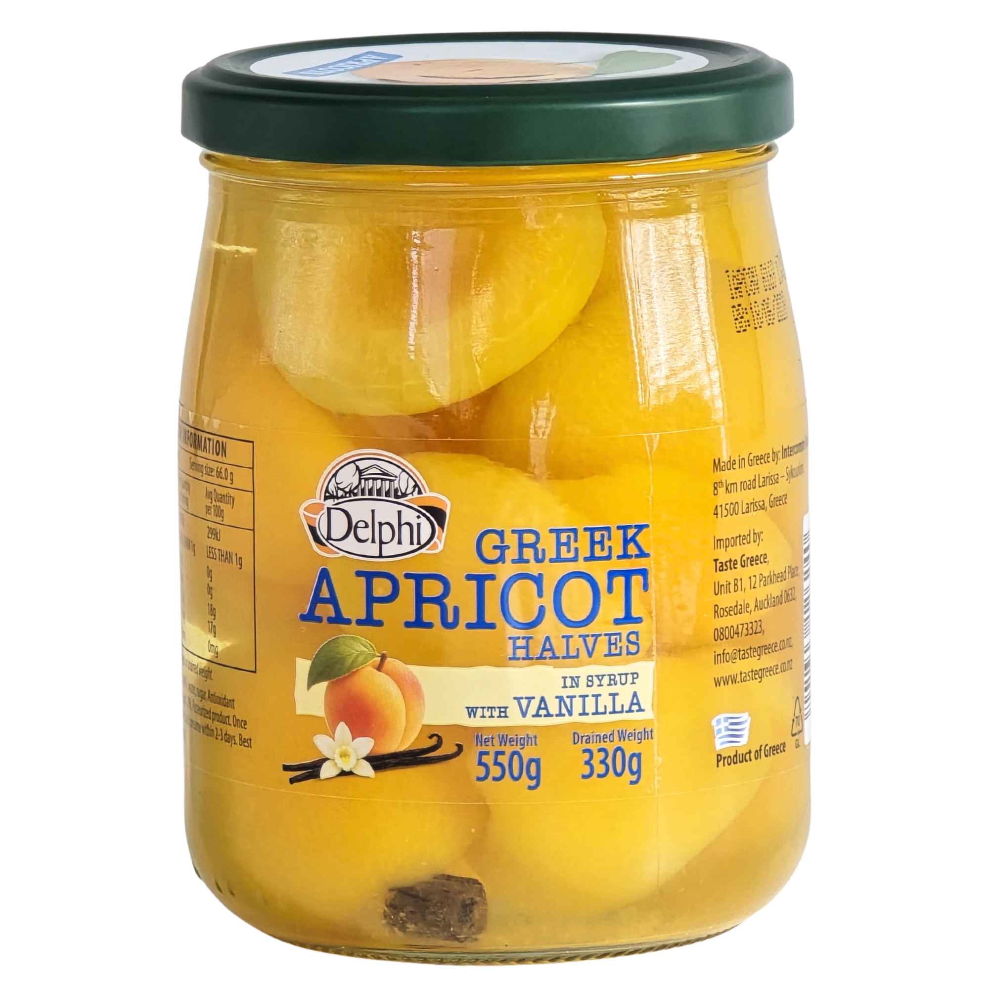 Delphi Apricot Halves with Vanilla in Syrup 550g