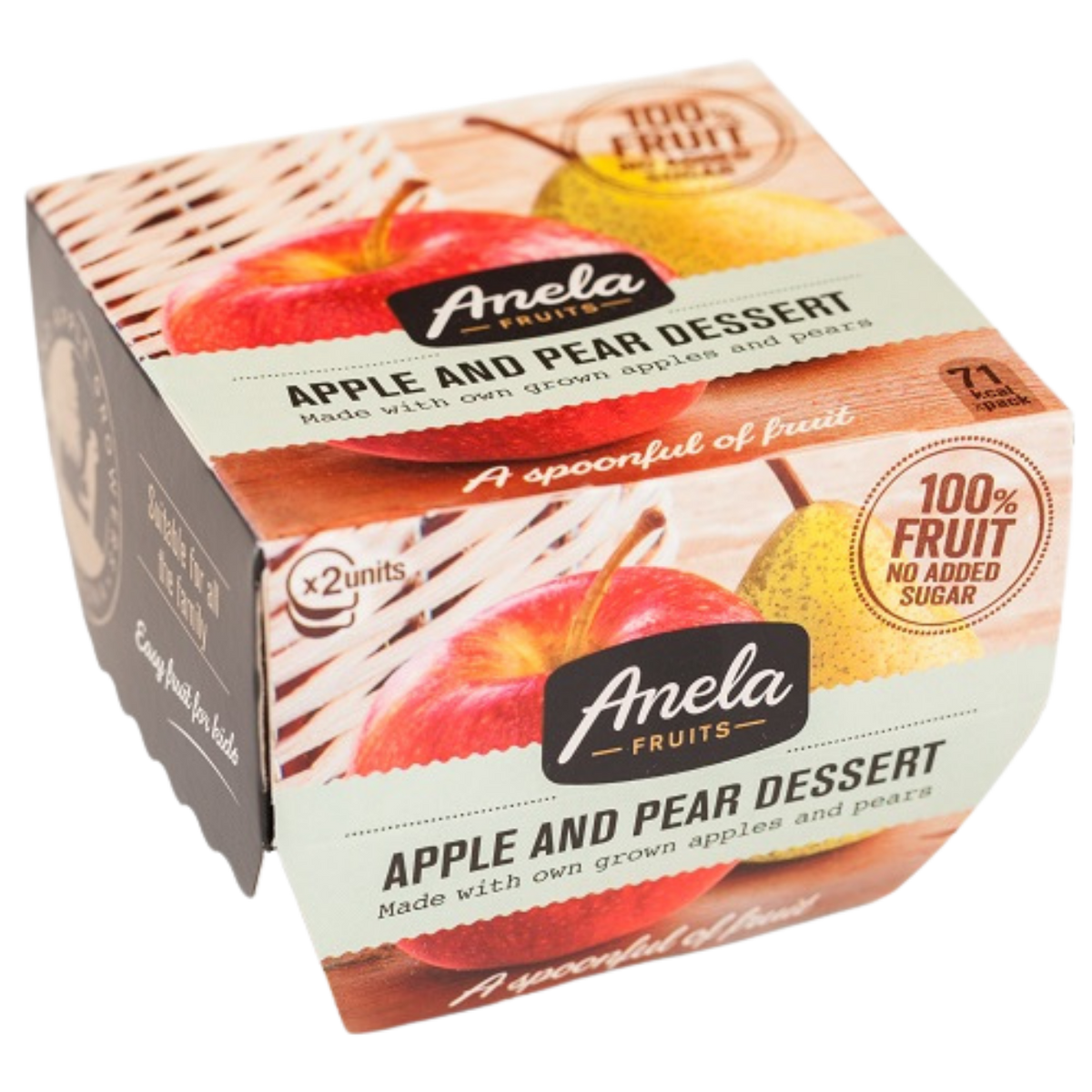 Anela Fruits Apple & Pear Puree Cup 2x100g