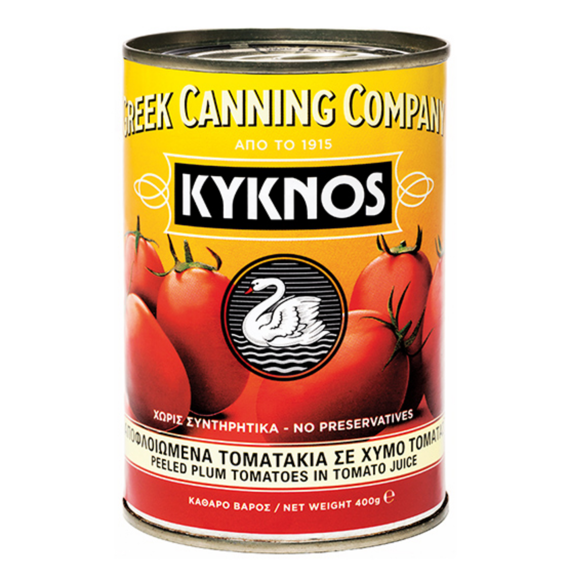 Kyknos Whole Peeled Plum Tomatoes 400g