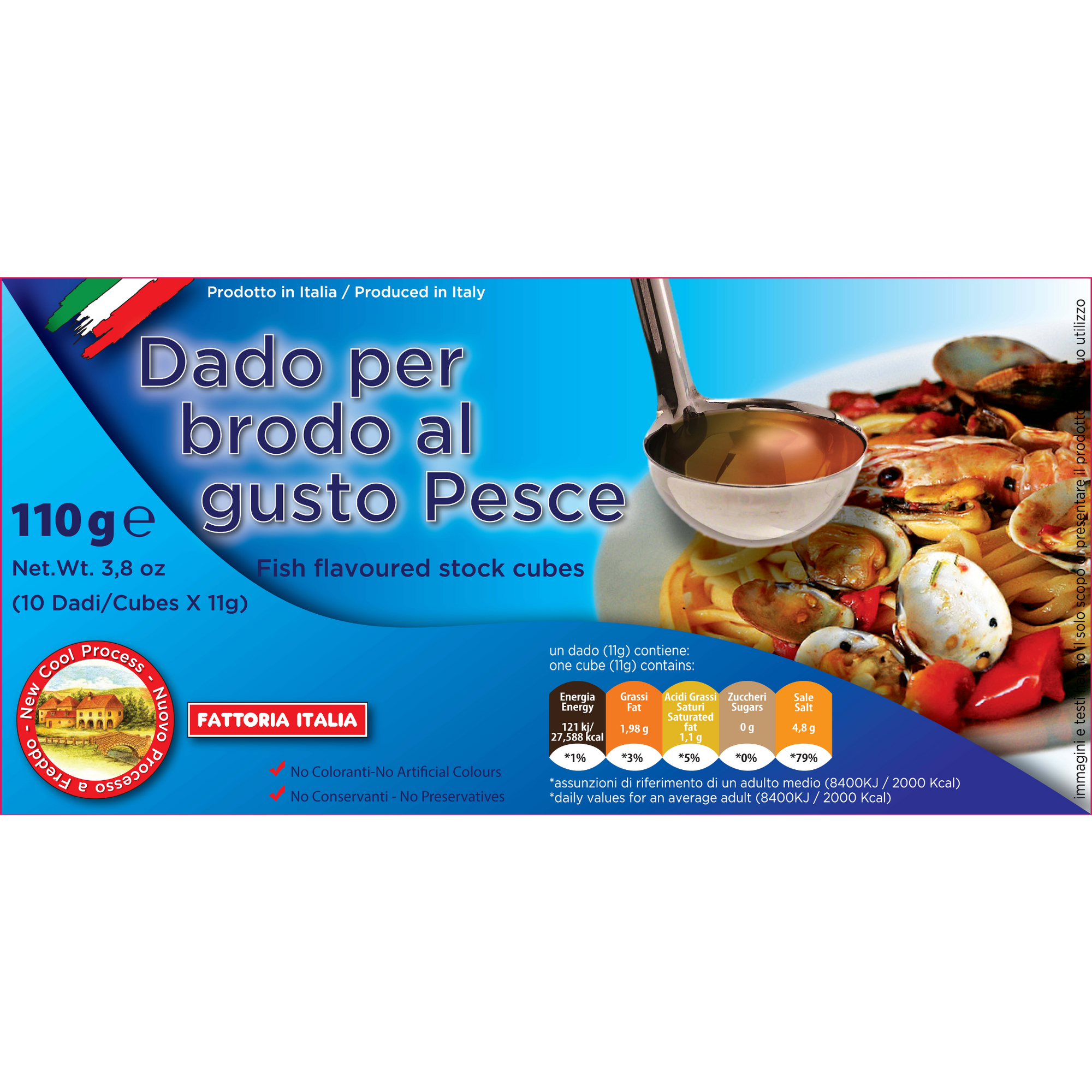 Fattoria Fish Stock Cubes 110g