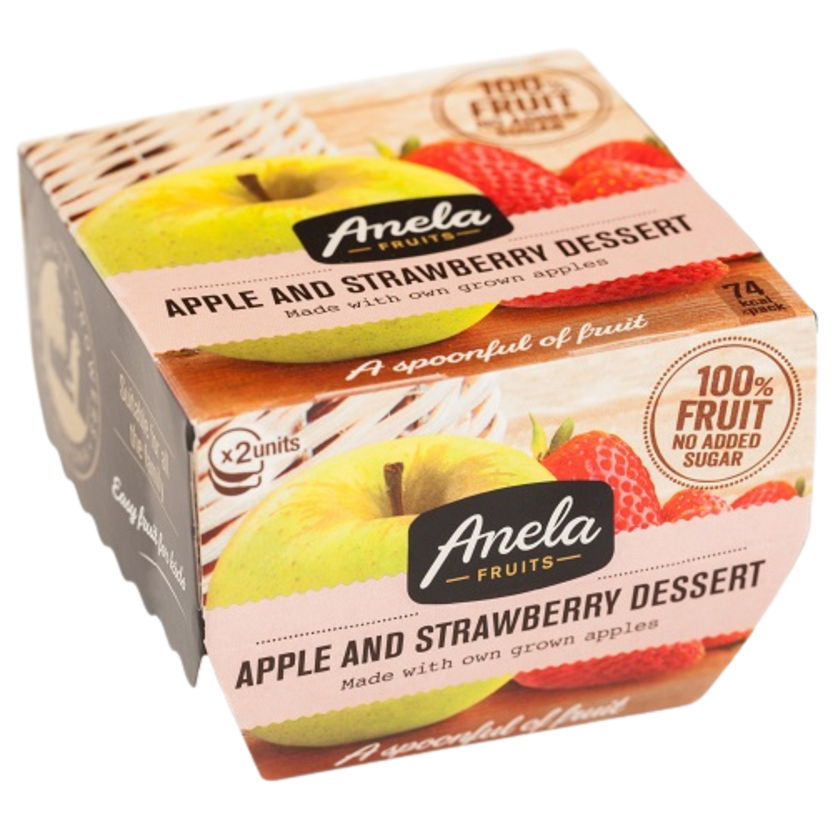 Anela Fruits Apple & Strawberry Puree Cup 2x100g