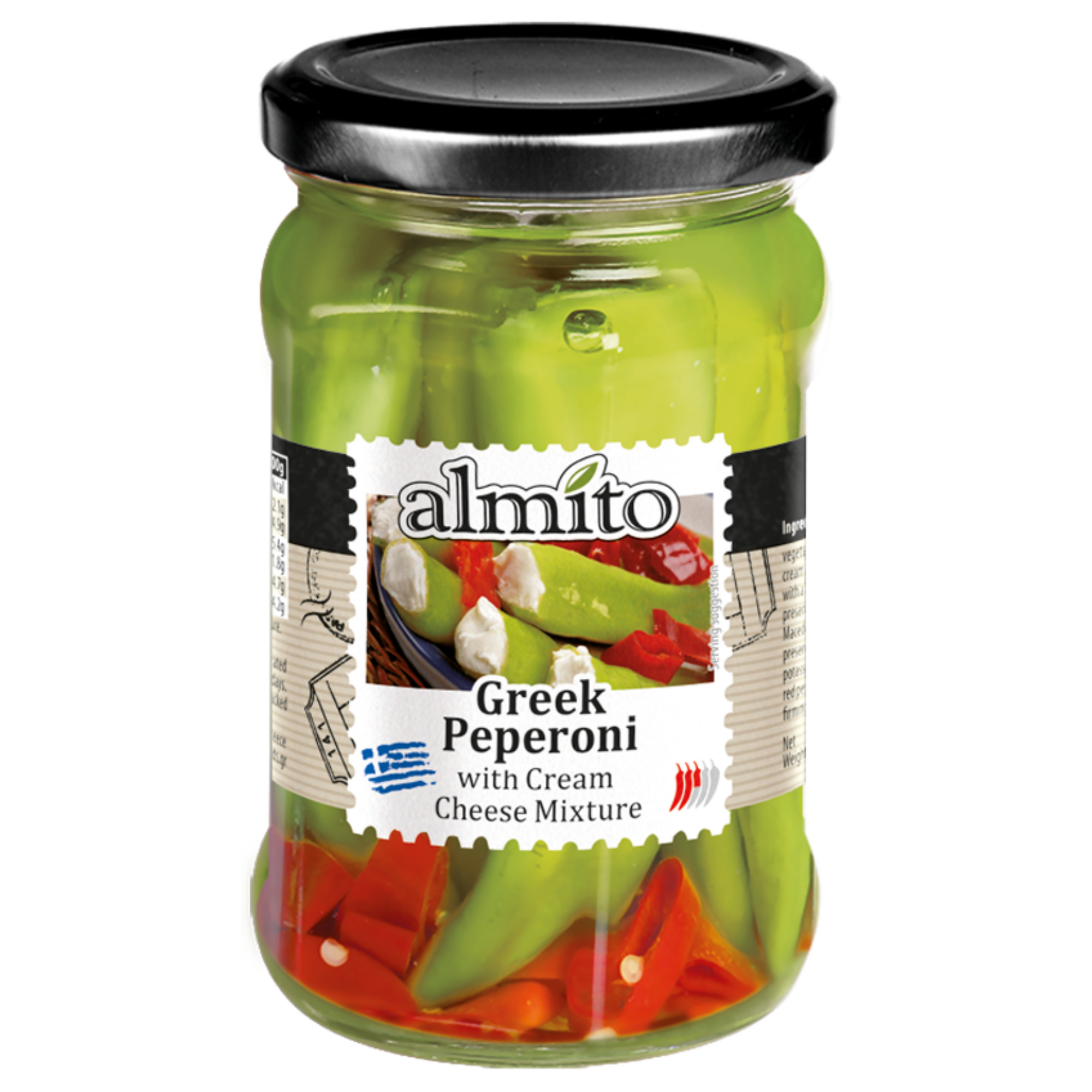 Almito Green Peperoni with Cream Cheese 270g