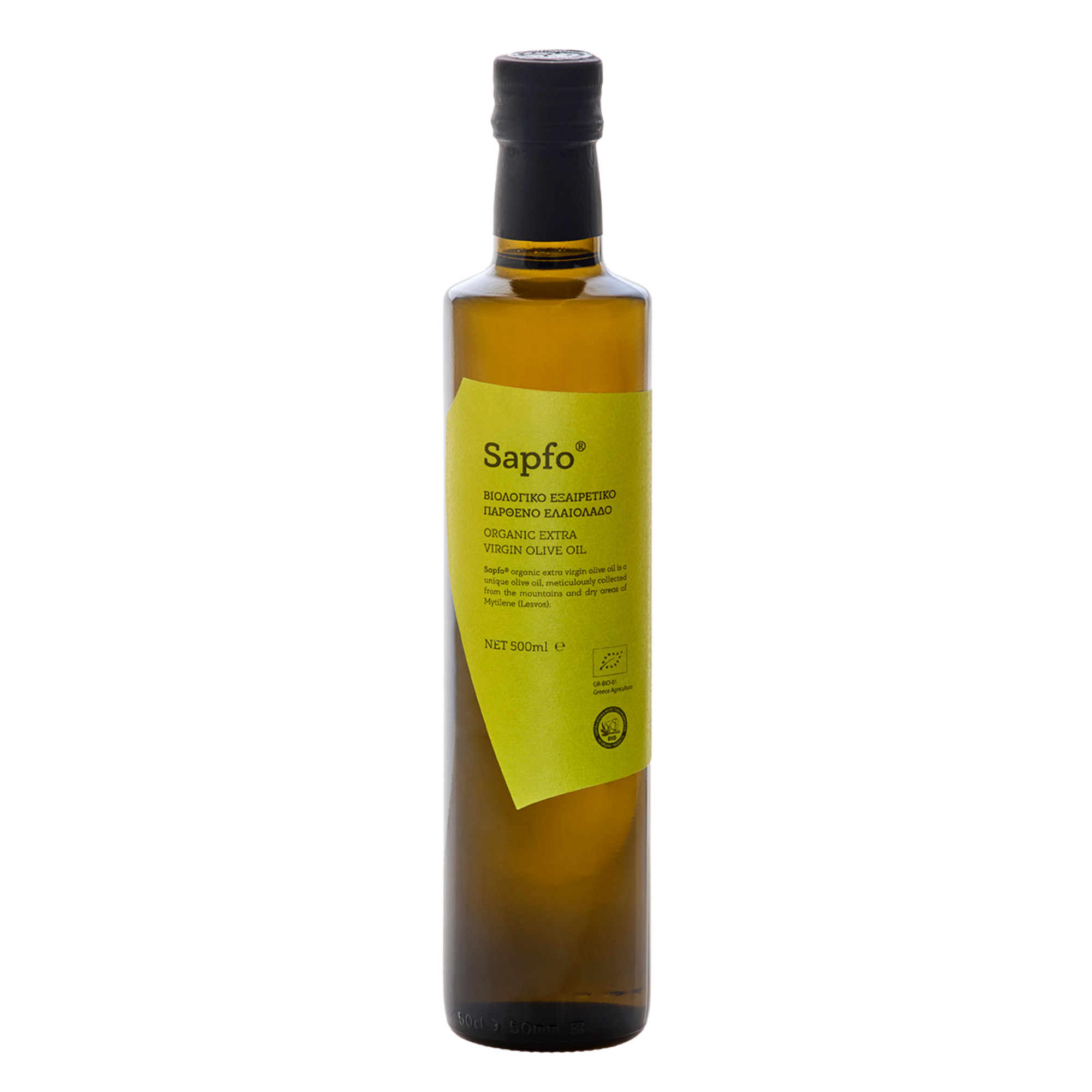 Sapfo Organic Extra Virgin Olive Oil 500ml