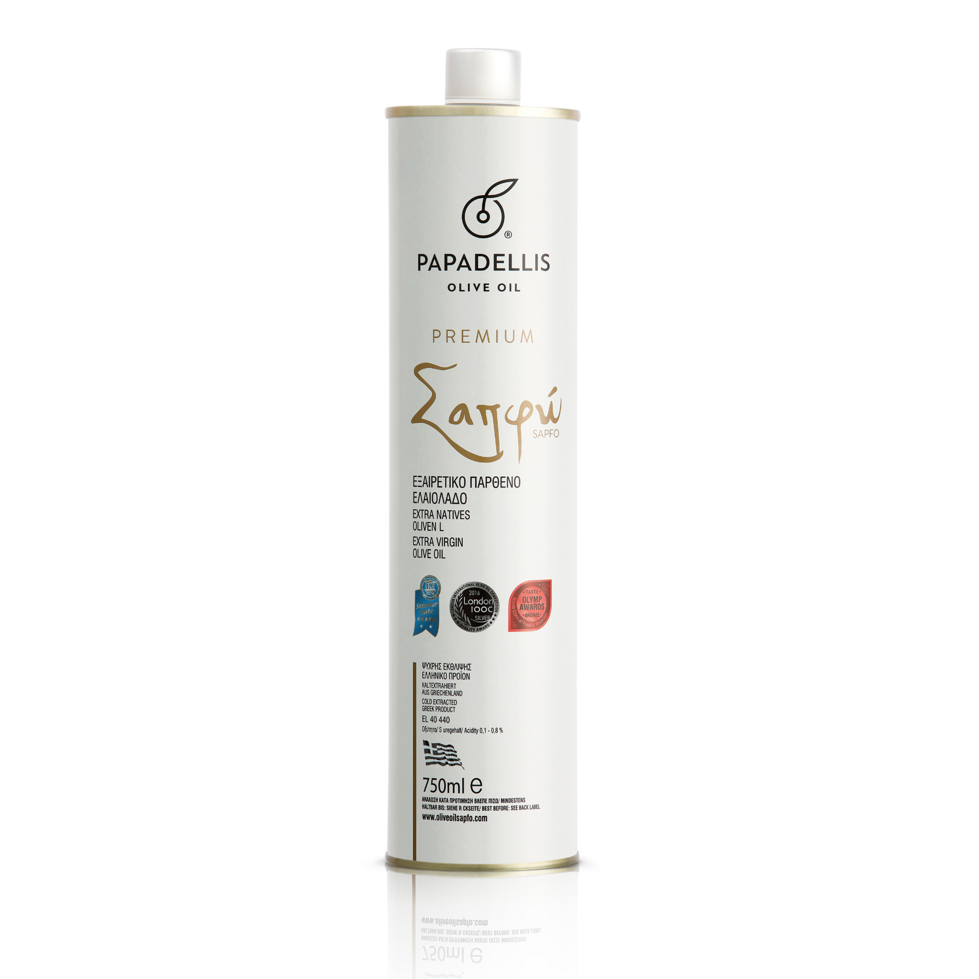 Sapfo Premium Extra Virgin Olive Oil 750ml
