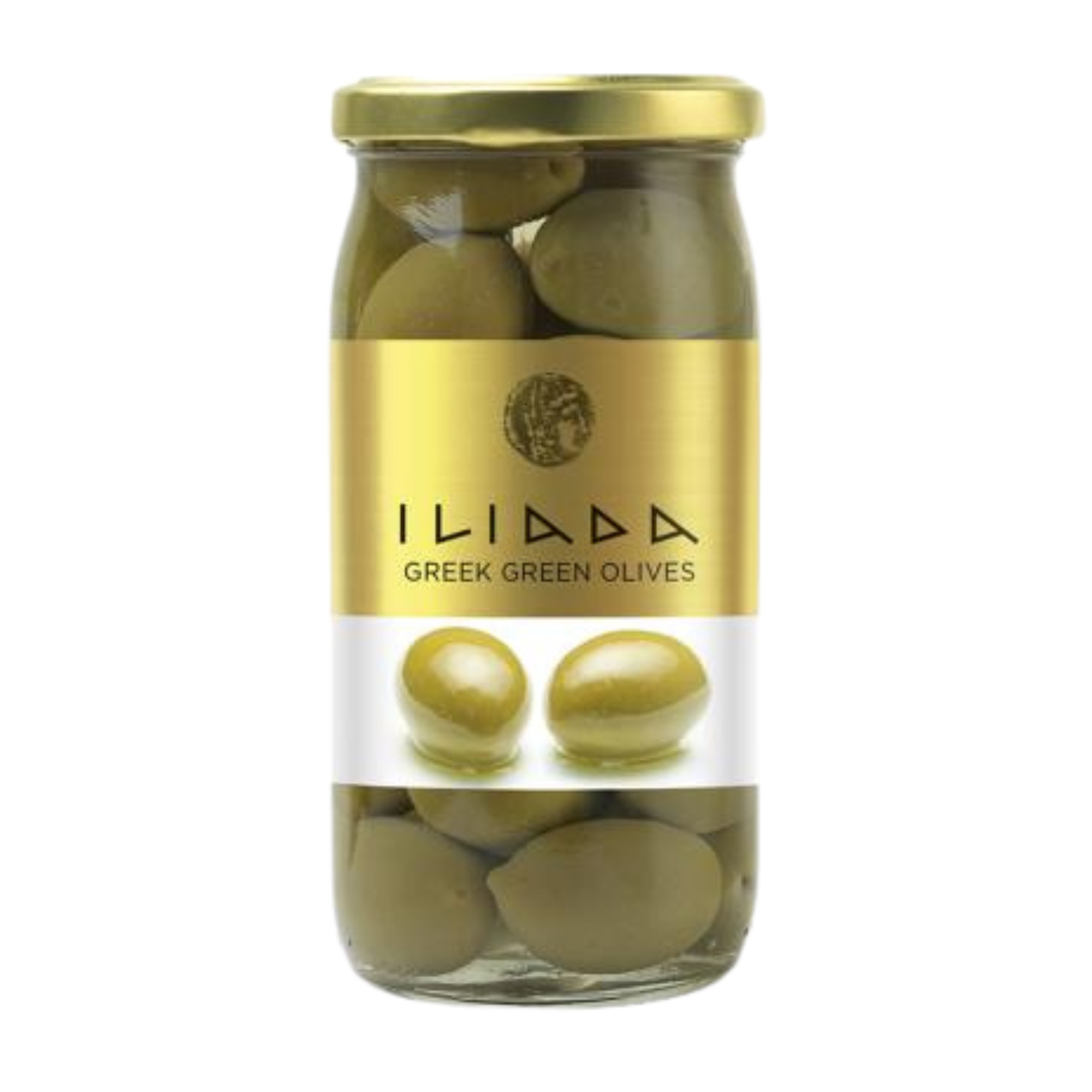 Green Whole Olives 'Iliada' 370g - Gold Line