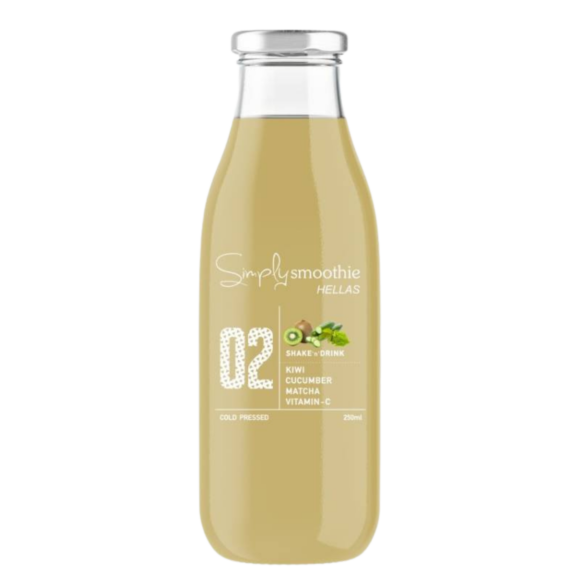 Simply Smoothie 02 Kiwi Cucumber Matcha 250ml
