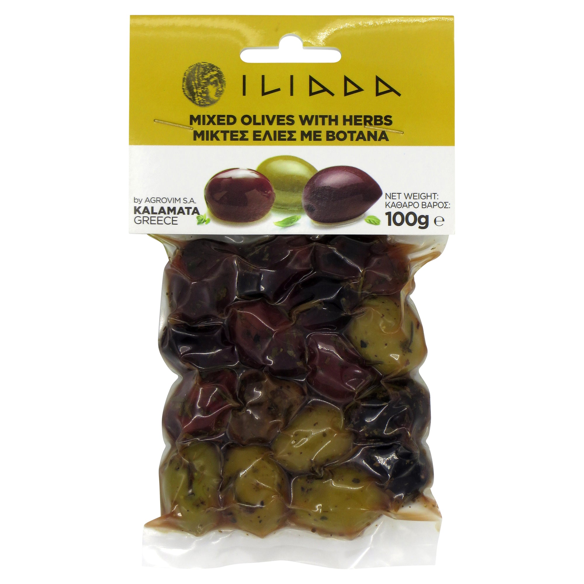 Iliada Mixed Whole Olives with Herbs 100g